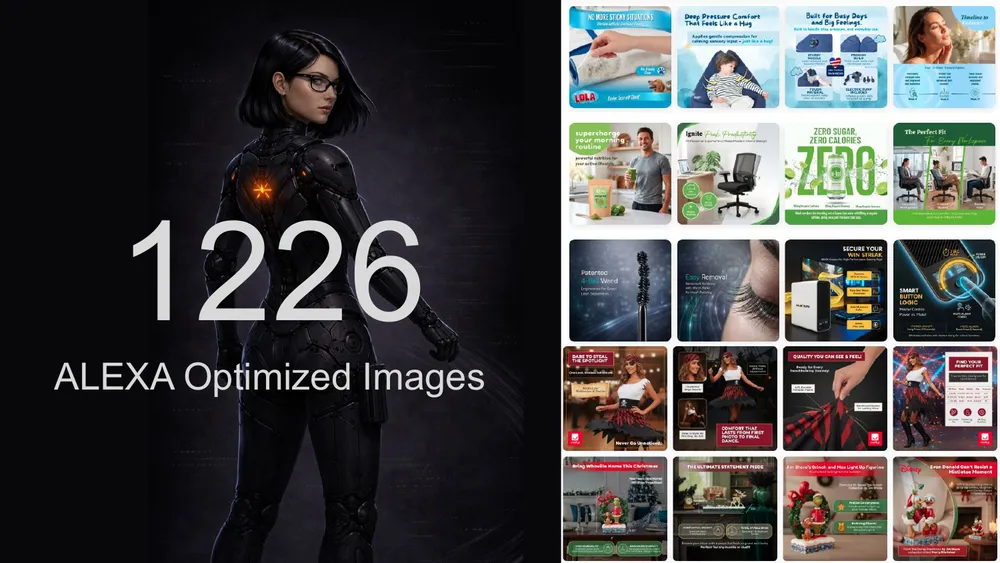 1226 Alexa-optimized product listing images created by PPC Ninja