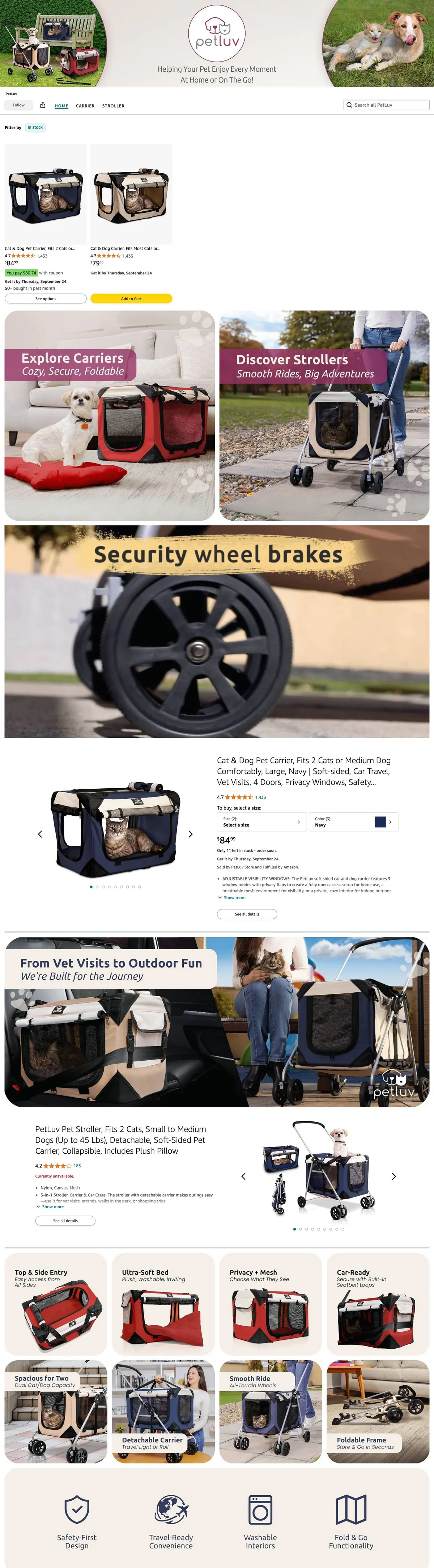 PetLuv storefront, home page